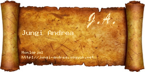 Jungi Andrea névjegykártya